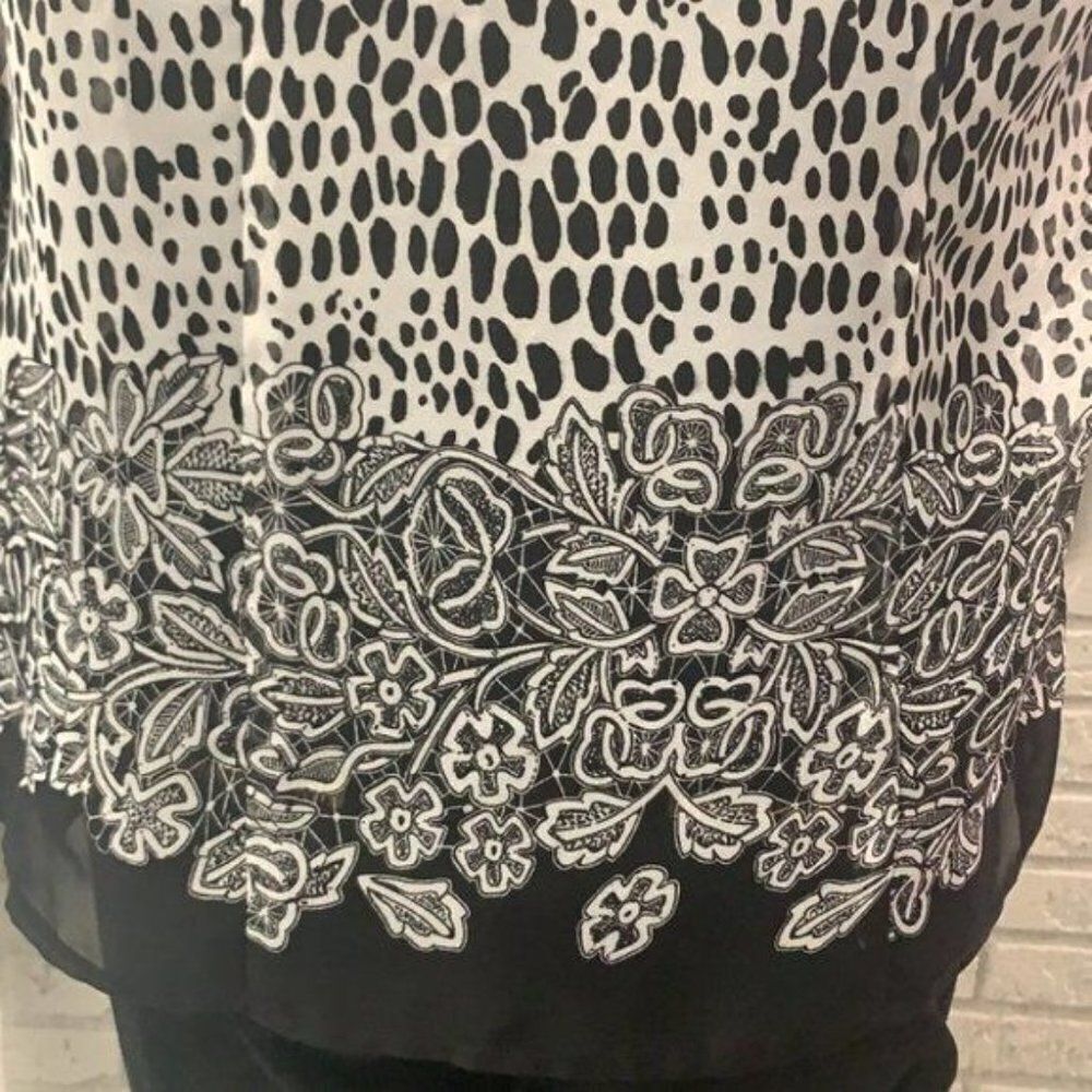 Mj Collection See Through Button Front Blouse Siz… - image 8